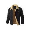 Herren Übergröße Samt Verdickt Lammfell Lässig Warm Werkzeug Baumwolle Herrenjacke Jacke Revers Papa Oberteil