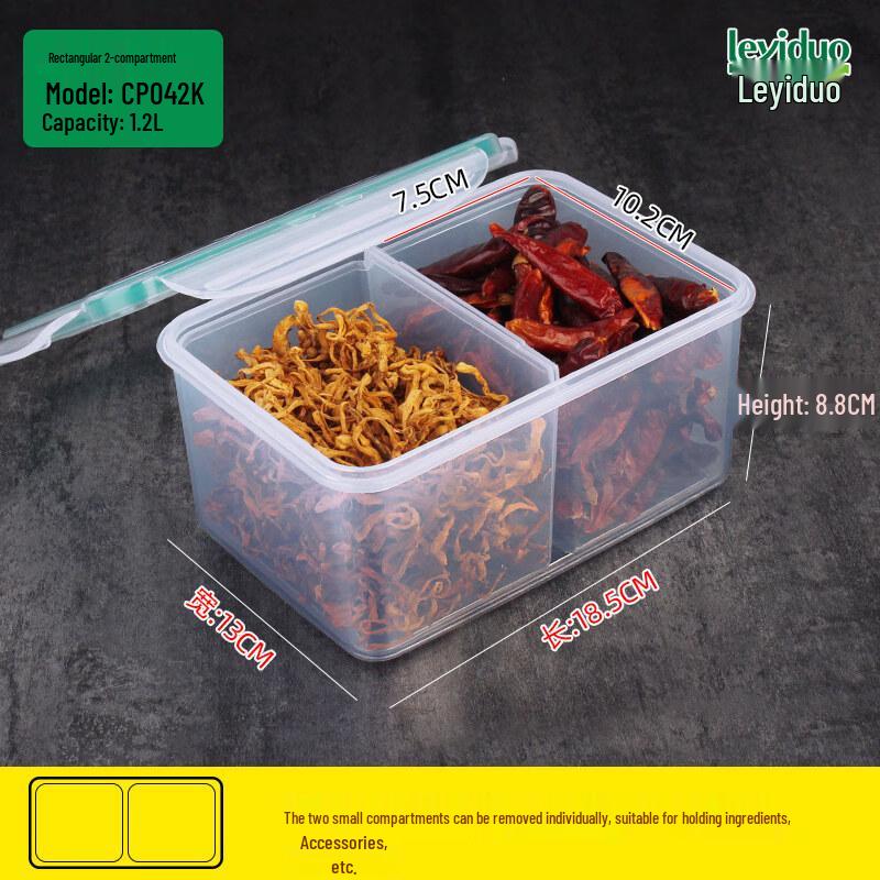 ZISIZ Divided Plastic Refrigerator Storage Box