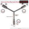 Multifunctional Y-Type Extended Socket Wrench Set