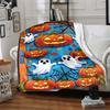 1pc Halloween Pattern Blanket, Lightweight Flannel Fleece with Digital Printing, Soft Warm for Sofa, Travel, Camping, Office, Couch, Chair, and Bed, A
