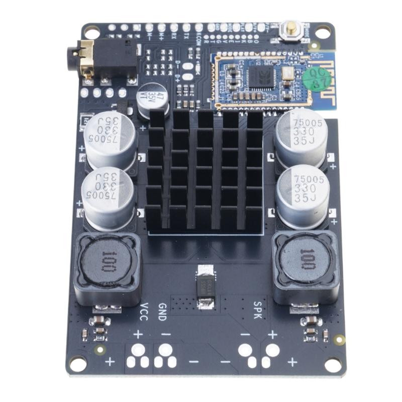 Bluetooth-compatible 5.0 Power Amplifier Board Mono 80W/100W AUX Input Line In Supports Serial Port Renaming Password