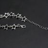 Five Pointed Stars Charm Bracelet Vintage Silver Color Pentagram Chain Bracelets For Women