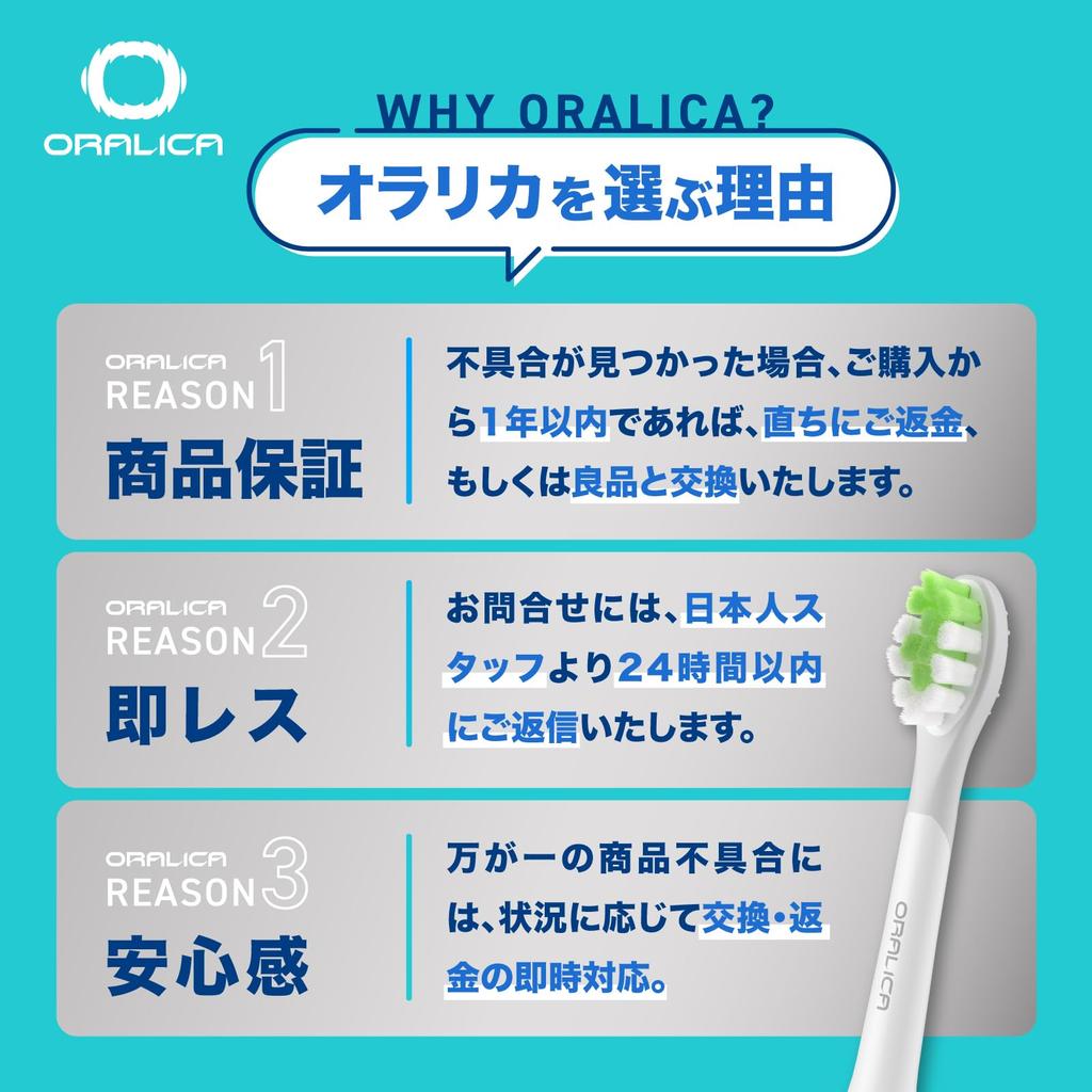 Oralica Compatible Brush Sets for Philips Sonicare Electric DiamondClean White Regular Pack of 8 [Japanese Brand] Toothbrushes, Plus, Size,