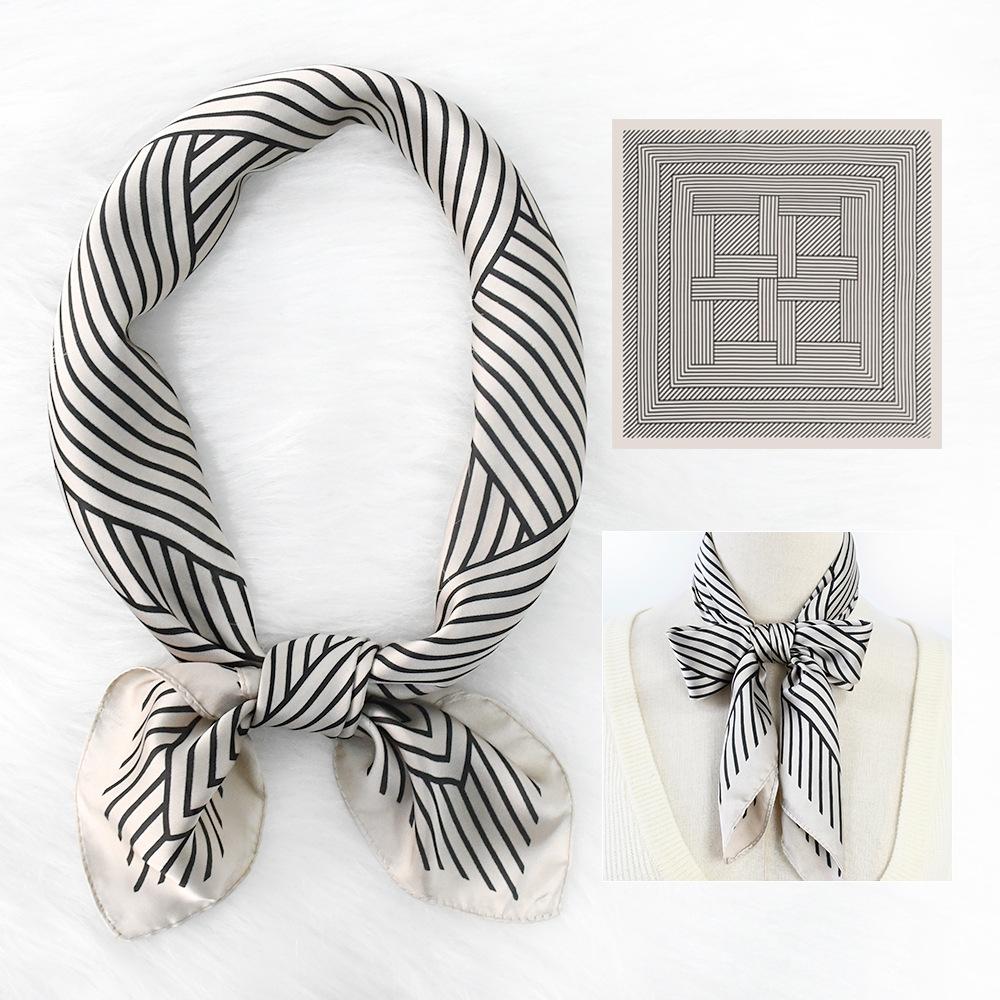 

Женский новый модный шелковый шарф с имитацией атмосферы, защитный шарф для шеи, весна, лето, осень, квадратный шарф 70*70CM