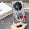 KEYSION Luxury Glitter Jewelled Magnetic Phone Case for Huawei Mate 60 Pro 50 Pro 40 Pro Makeup Mirror Stand Shockproof Cover