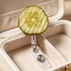 Pickle Retractable Badge Reels ID Holder with Strong Metal Clip Anti-slip Badge Holder for Work Badges Keys Bus Cards Access Cards