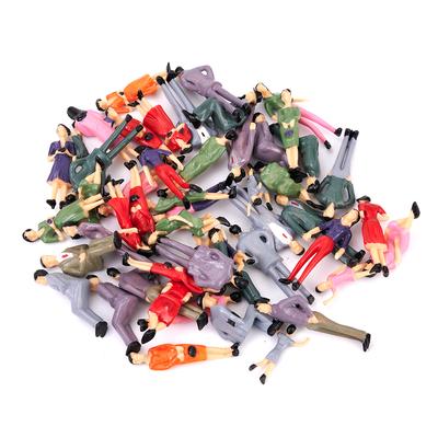 50pcs Model People Figures Scale Plastic Models 1:32 People Sitting Standing Figures Plastic 1 Gauge Home Garden Decorations