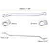 1/2pcs 45-Degree Offset Box End Wrench 12 Point Metric CR-V Double Box End Wrench Long Offset Torx Box Wrench for Repair Tool