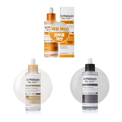 [DR.MELAXIN] Peel Shot Glow Rice Peeling Ampulle 80ml 3 Typen