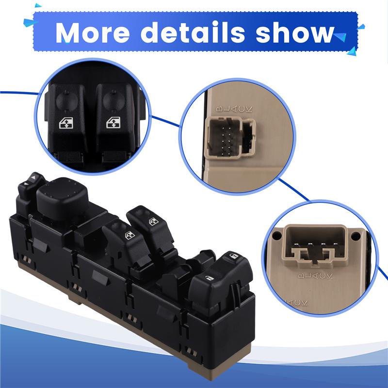 Driver LF Side Power Window Switch 15883318 For Silverado GMC YUKON 03-06