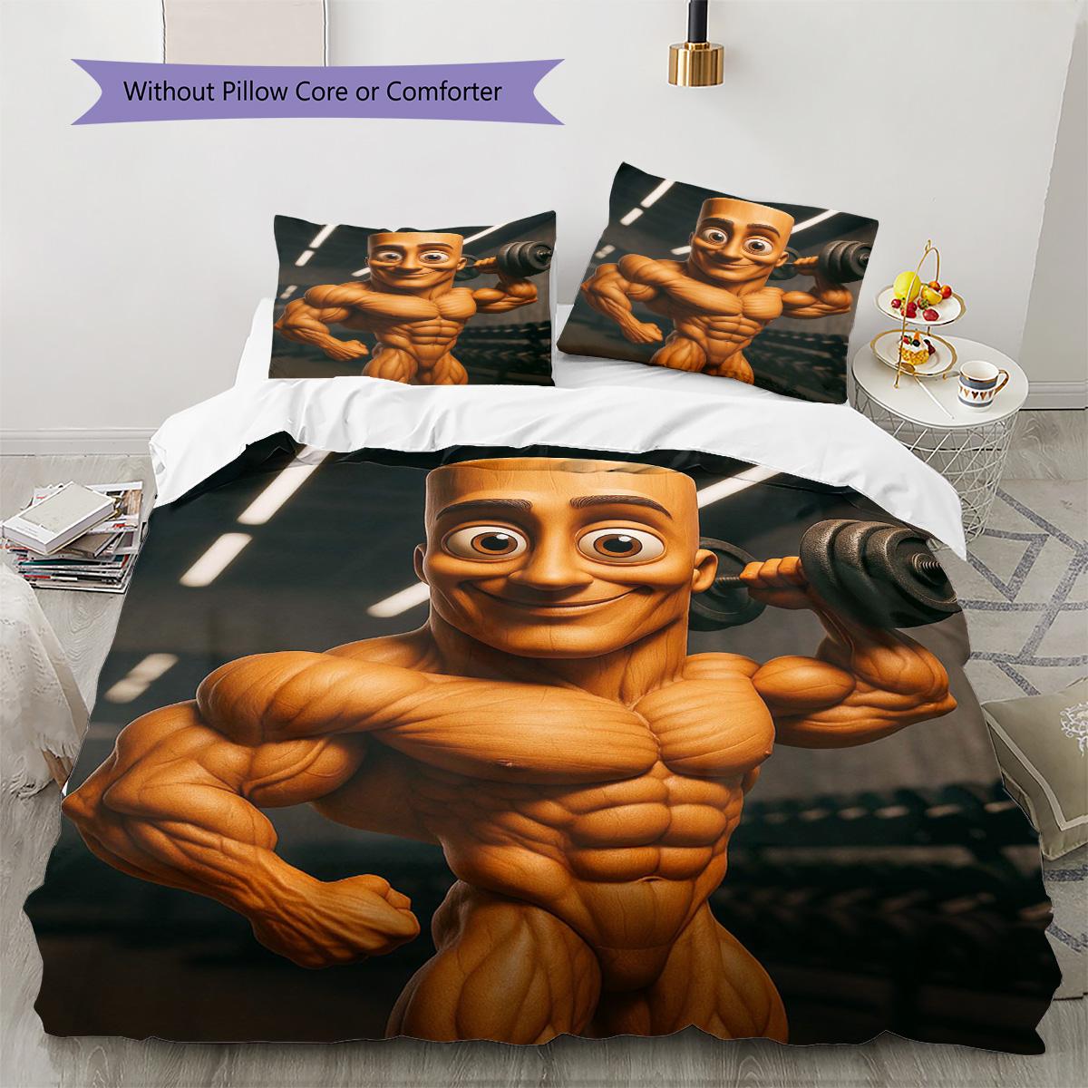 

Brainrot Pattern Bedding Quilt Set Quilt Cover Pillowcase Home Decoration Birthday Gift (1 * duvet cover + 2 * pillowcase, without core) 135x200cm