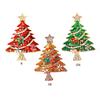 Rhinestones Christmas Crystal Jewelry Gifts Christmas Tree Pins Multi-Colored Christmas Brooch Pins Set for Women & Girl