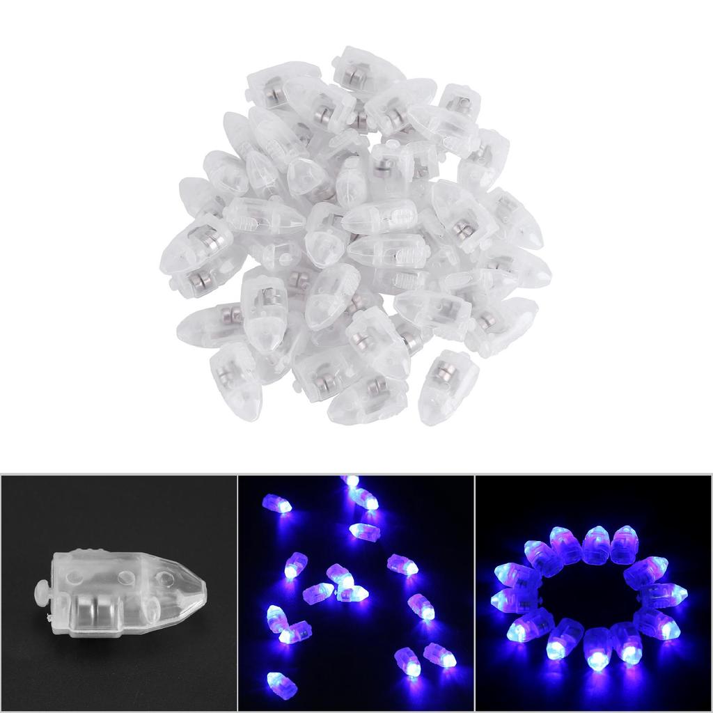 1 Set 50Pcs Waterproof LED Lights for Paper Lantern Ballon Wedding Party Decor Blue