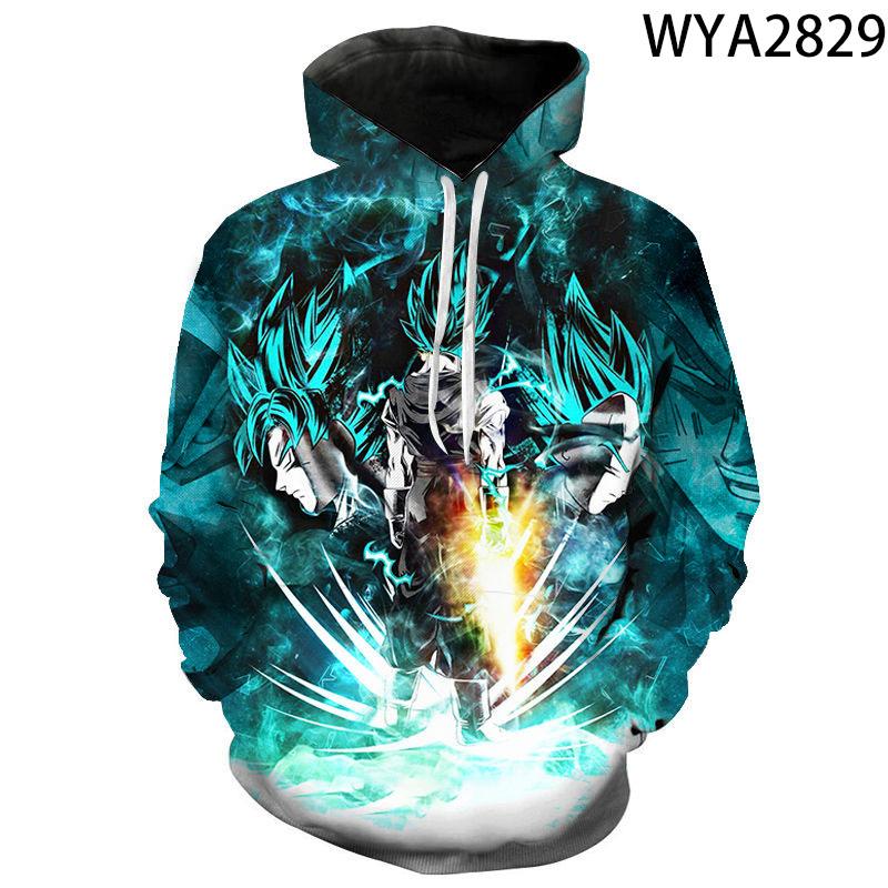 Cartoon Anime Boy Girl Kids Dragon Long Sleeve Sweatshirts DBZ 3D Printed Hoodies Pullover Men Women Children Streetwear Jacket