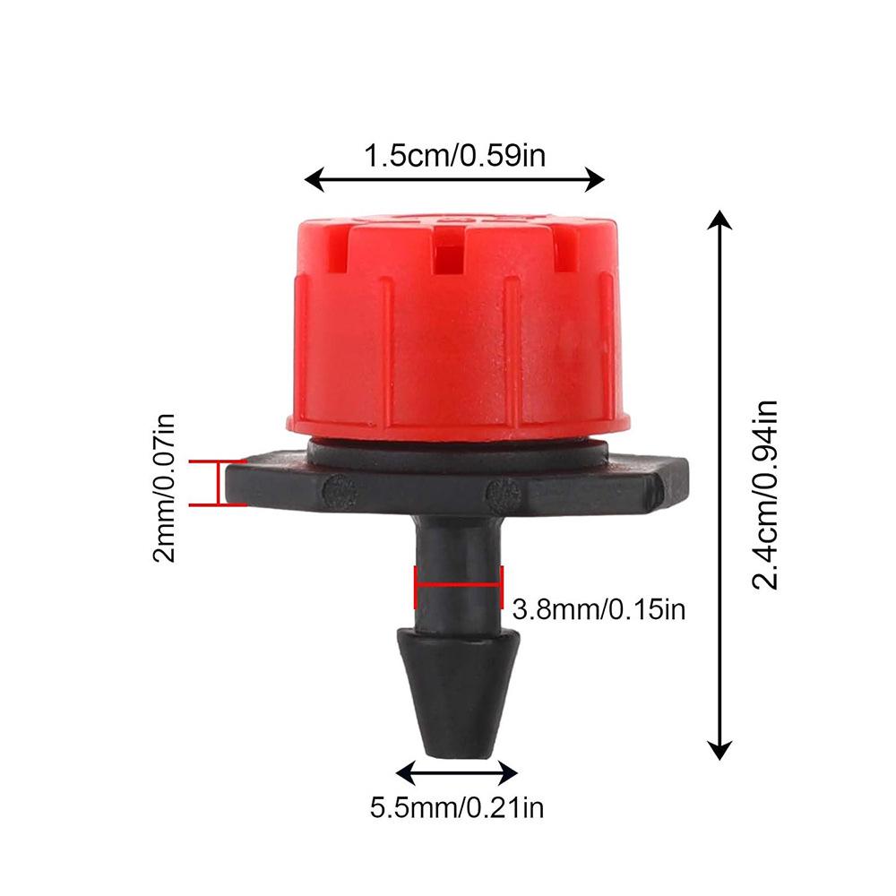 Agricultural Adjustable 8-Hole Micro Drip Irrigation Sprinkler for Fruit Trees with Red Cap Single