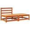 VidaXL Canapé de Jardin sans Accoudoirs avec Repose-pieds, Siège avec Dossier, Meuble de Terrasse Patio Extérieur, Bois Pin 837960