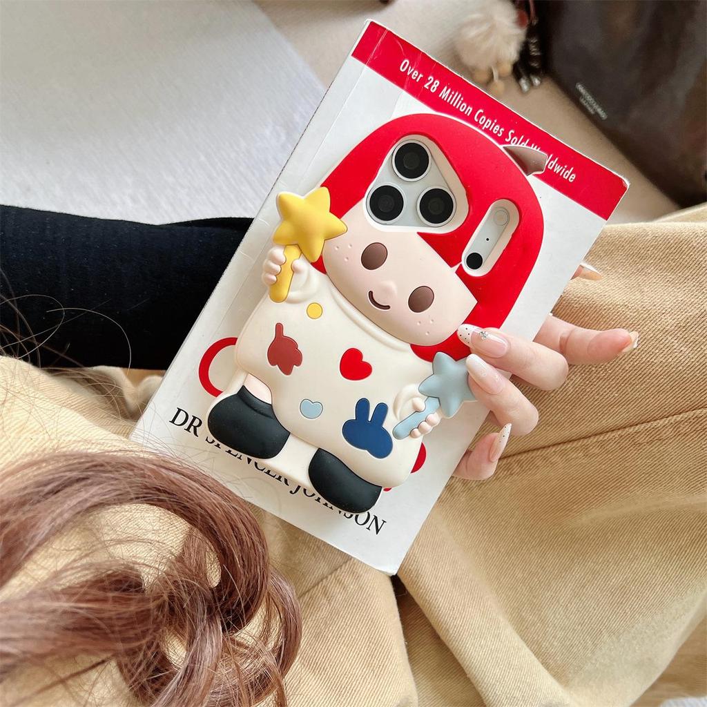 3D Star Girl Phone Case for iPhone 13/14/15 & 17 Pro Max