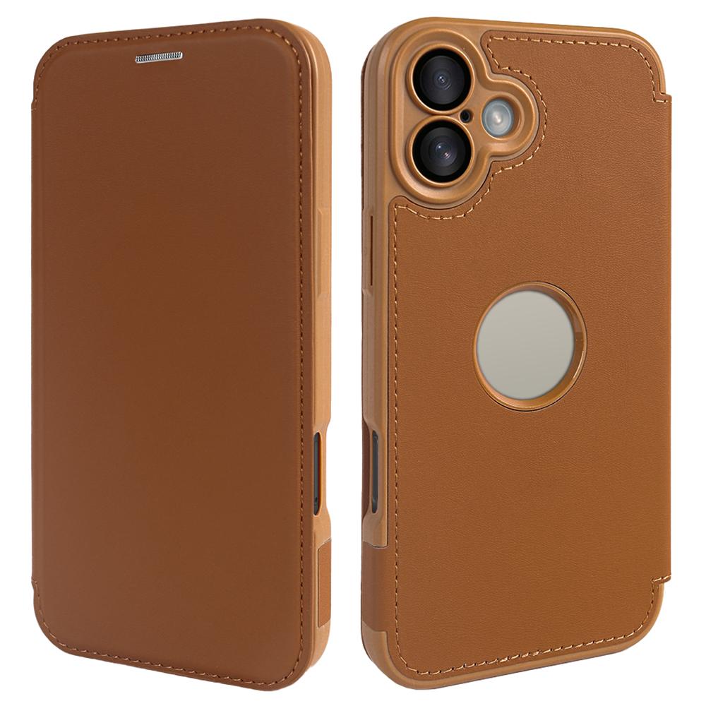 

For iPhone 16 Plus Magnetic Case RCS Eco Friendly Phone Cover with RFID Blocking Brown