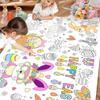 DIY Easter Giant Coloring Poster Cartoon Bunny Doodle Easter Tablecloth Art Craft Gift Jumbo Coloring Banner