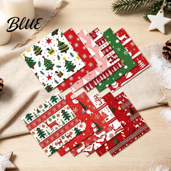 Handmade Greeting Card Supplies 12 Sheet Christmas Scrapbook Paper Winter Holiday Craft 5.9 x Inch Tree Snowflake Paper Snowman Decorative Cardstock