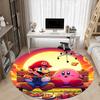 1pc Mario Kirby Office Round Area Rug, Indoor Mat Suitable For Office, Under Office Chairs Bedroom Living Room Home Decor, Room Deco