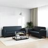 Sofa Set - Maison Exclusive - Black Synthetic Leather - Extra Thick Foam - Solid Wood Structure