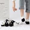 Kawaii Embroidery Girls Ankle Socks Women Cotton Socks Short Heel Socks Embroidery Panda Socks