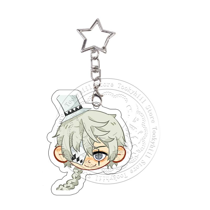 Bungo Stray Dogs Acrylic Keychain Dazai Osamu Edogawa Rampo Nakajima Atsushi Kawaii Exquisite Bag Decoration Keyring Pendant