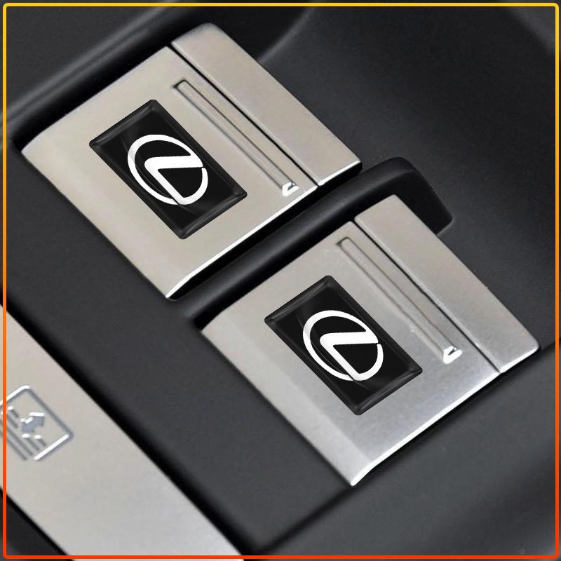 2/5/10Pc Carbon Fiber Small Steering Wheel Car Logo Multifunction 3D Stickers For Lexus LS IS350 ES300 GS350 CT200h GX460 LX570