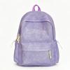 Schoolbag Fresh Embroidery Alphabet Backpack College Student Large Capacity Load Reduction Ridge Protection School Bag Middle School Mori Versatile