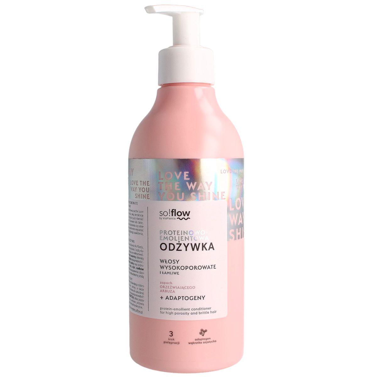 

So!Flow - Emolientowo-proteinowa odżywka do włosów wysokoporowatych, 400 ml