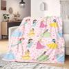 princess Home Decor Flannel Blanket Print Cartoon for Sofas Beds Bedrooms Chairs Travel Picnics Gift