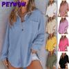 Moda Donna Casual Autunno Inverno Scollo a Polo Manica Lunga Camicie & Bluse