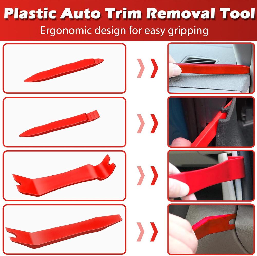 3/7 Pcs Auto Trim Removal Tool Kit with Plastic Pry Tool Fastener Clip Pilers Remover Tools for Car Body Upholstery Door Panel