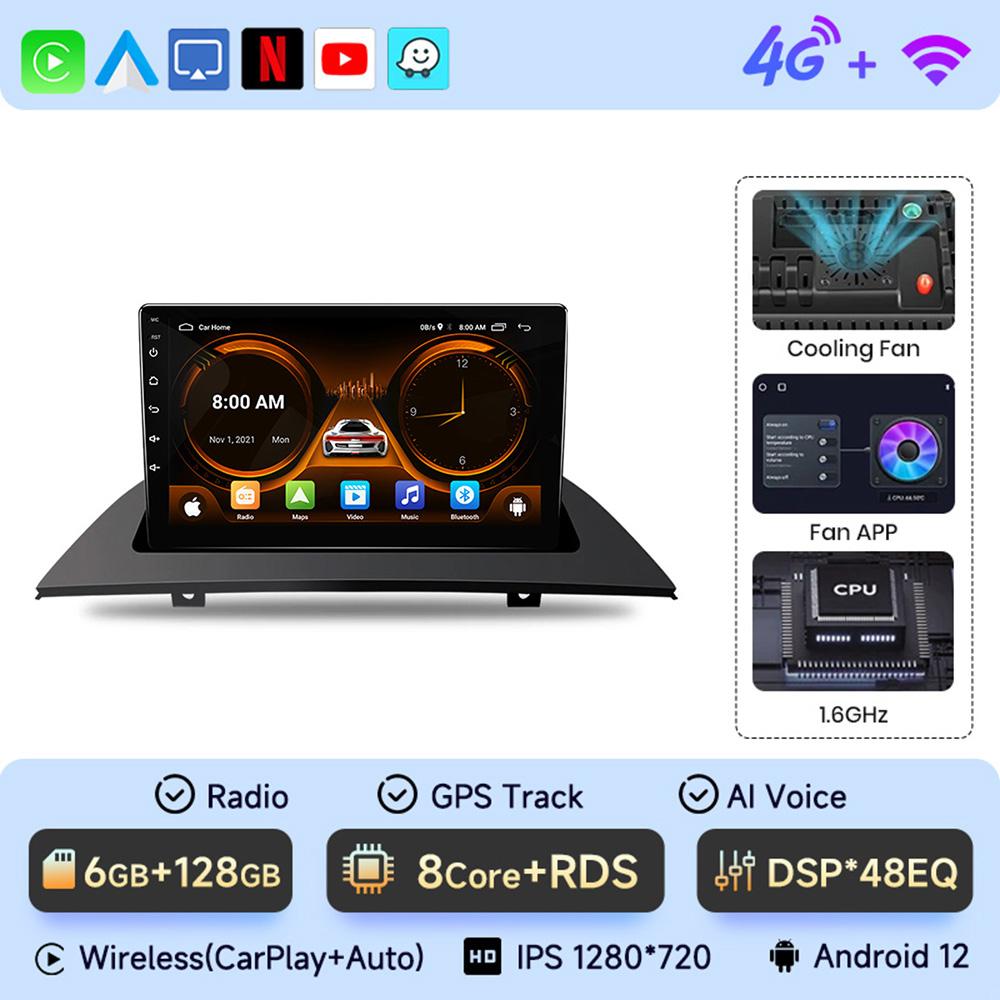 JIUYIN  Car Radio For BMW X3 E83 2003-2011 Wireless CarPlay Android Auto Multimedia Car Intelligent Screen Systems Display 2din