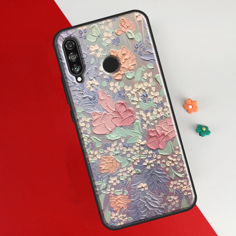 Oil Painting Boho Flower Art Case For Honor 50 8X 9X 10i Cover For Huawei P30 P40 Lite P50 P20 Pro P Smart 2019 Nova 5T