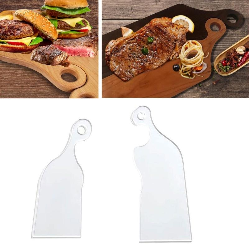 Šablona rukojeti krájecí desky Opakovaně použitelné průhledné šablony pro dřevoobrábění Akrylová frézovací šablona Nástroj pro DIY průvodce Restaurace