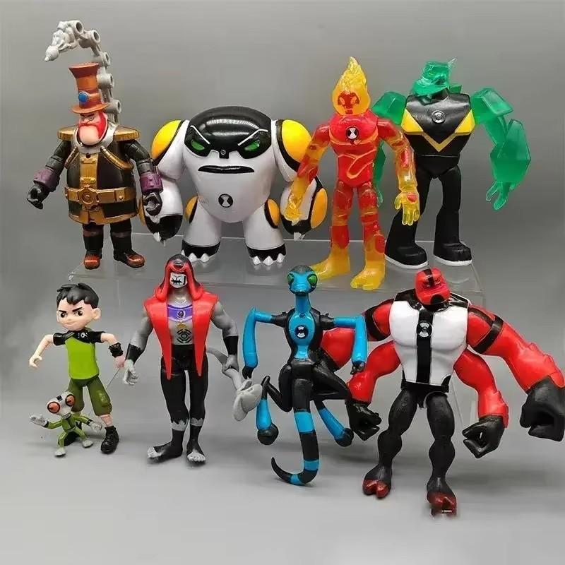 Omnitrix Ben10 Action Figures Ben Tennyson 10 Aliens Heatblast Overflow 12cm Model Toys Collection Children Gifts