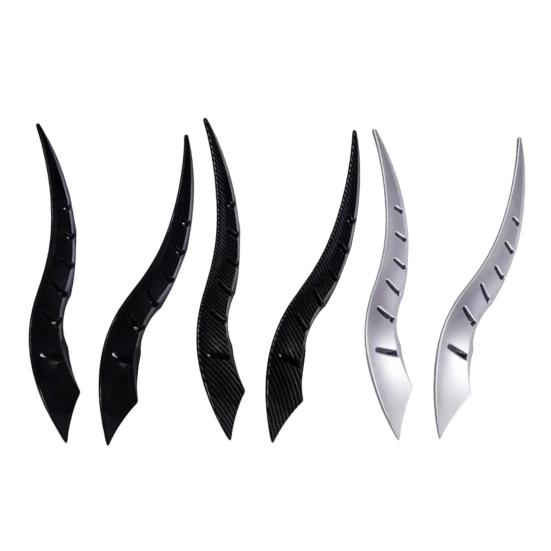 1 Pair Car Dragon Horn Decoration Personalized Vehicle Modifications 3D Horns Sticker Ornament for SUV Sedan Hatchback