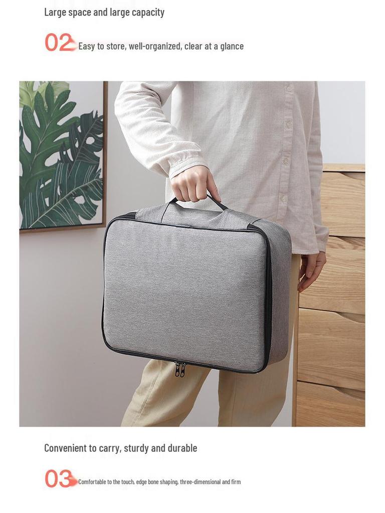 Large Capacity Multi-Layer Organizer Bag for ID Cards & Passports