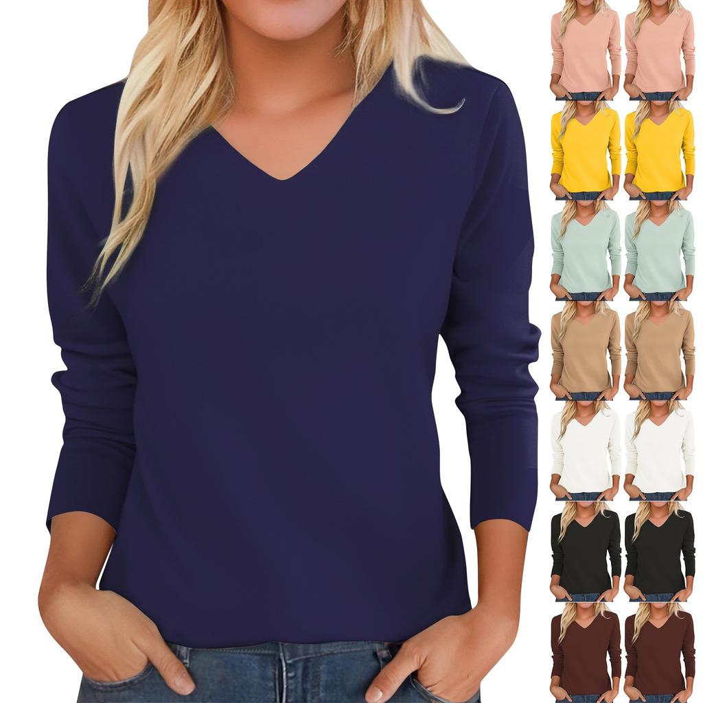 Women's Fashion Solid Colour Long Sleeve Fleece Thickened Top