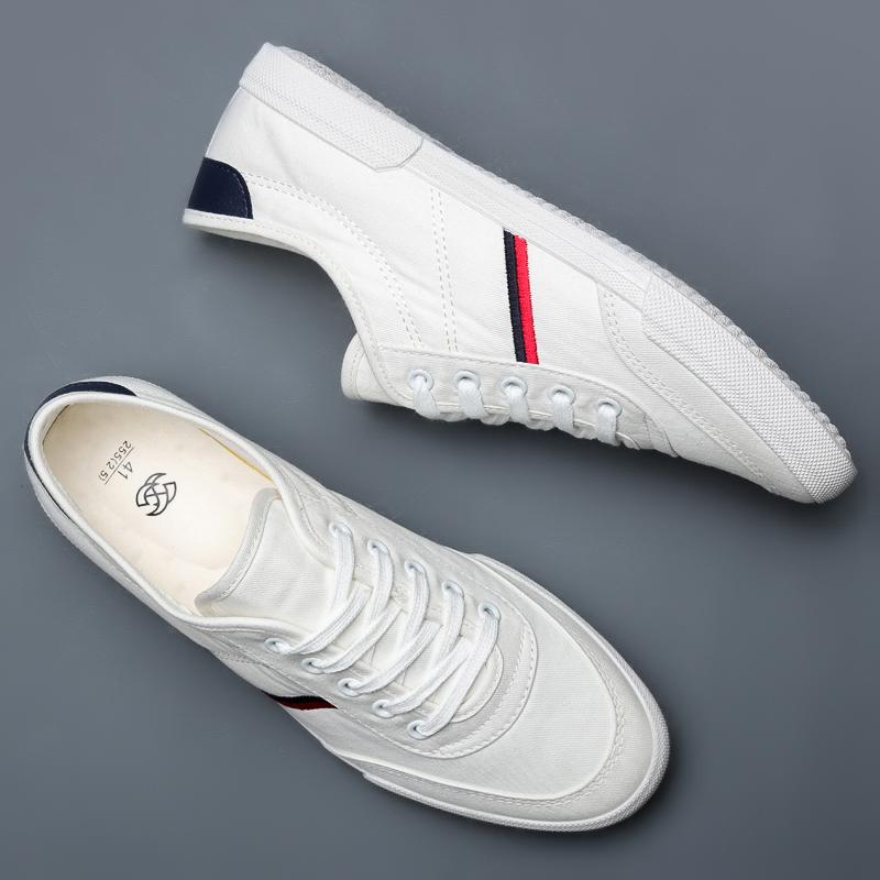 Fashion New Men's Spring Canvas Fashion Shoes Anti-slip Comfortable Shoes Lightweight Breathable Lace Up Men Shoes 9272