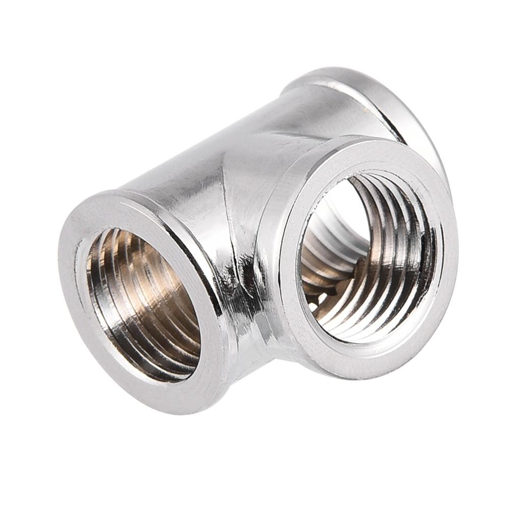 3 Way T Shape Fitting Silver Tube Connector durable Water Cooling Fitting  Water Cooling Systems