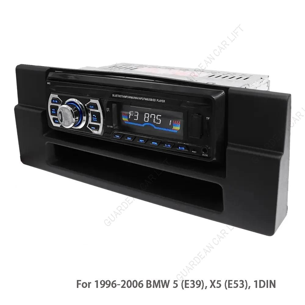Car Radio Fascia Panel 1DIN Audio Fascia DVD Player Frame For 1996-2006 BMW 5 (E39), X5 (E53) Dash Trim Installation Kit
