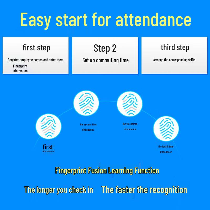 Aibao Fingerprint Time Attendance Clock CN Plug (adapter Included)