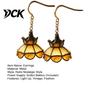 Lightweight Earrings for Sensitive Ears 1 Pair LED Light Up Women, Vintage Ceiling Minimalist Alloy Women Lamp Shaped Dangle Drop, Jewelry Gifts