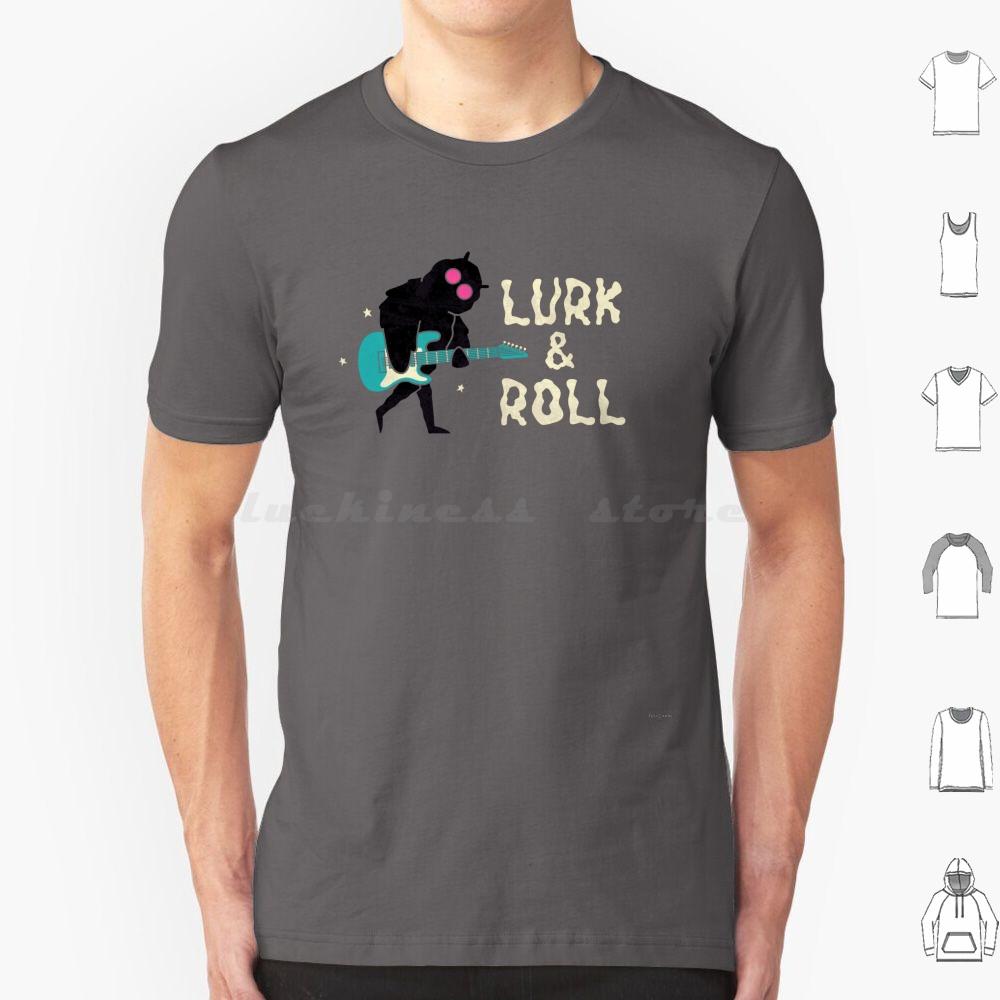 Lurk And Roll T Shirt Cotton Men Women DIY Print Mothman And Roll Moth Cryptid Lurk Paranormal Cryptozoology Music Creature