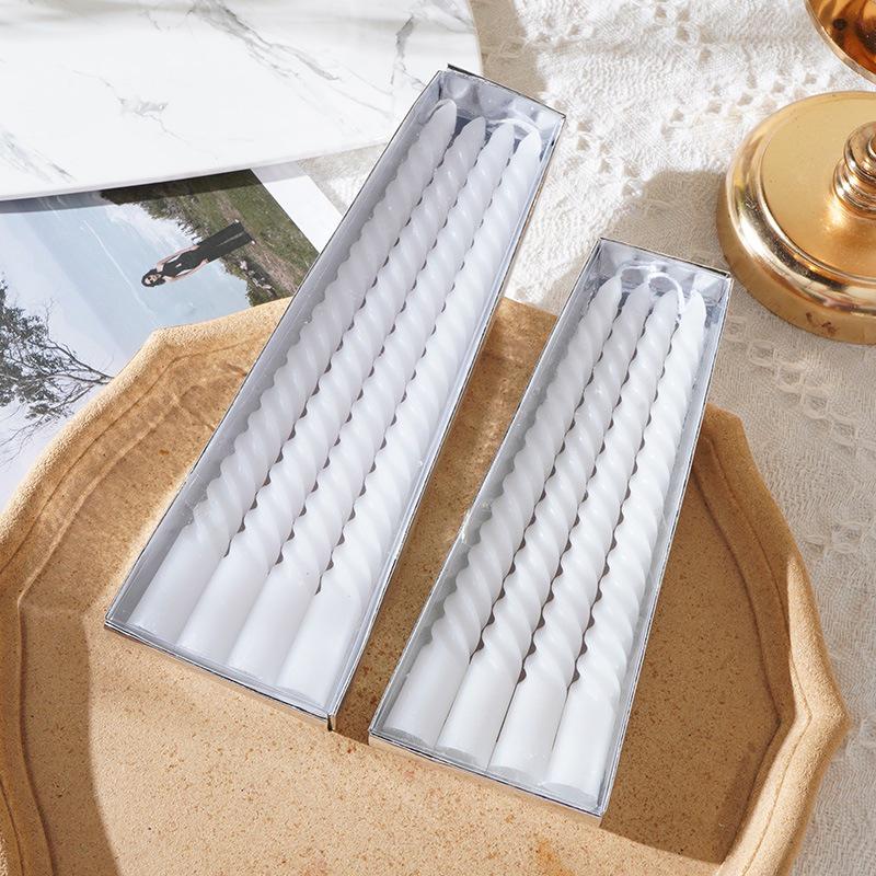 European Style Spiral Candles: Smokeless Threaded Candles for Romantic Weddings, Christmas, and Birthdays