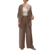 Women'S Loose And Comfortable Casual Fashion Set With Long Sleeve Cotton And Linen Shirt And Long Pants, Two-Piece Set