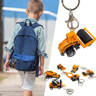 Decoration Lightweight Fashion Construction Series Engineering Car Model Toy Excavator Key Ring Keychain